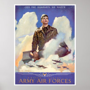 Poster Enrôlement d'armées de l'air d'armée de 2ÈME