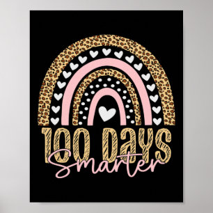 Poster Enseignant 100e jour d'école 100 jours arc-en-ciel