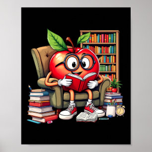 Poster Enseignant amateur de lecture Apple 100 jours Ck à