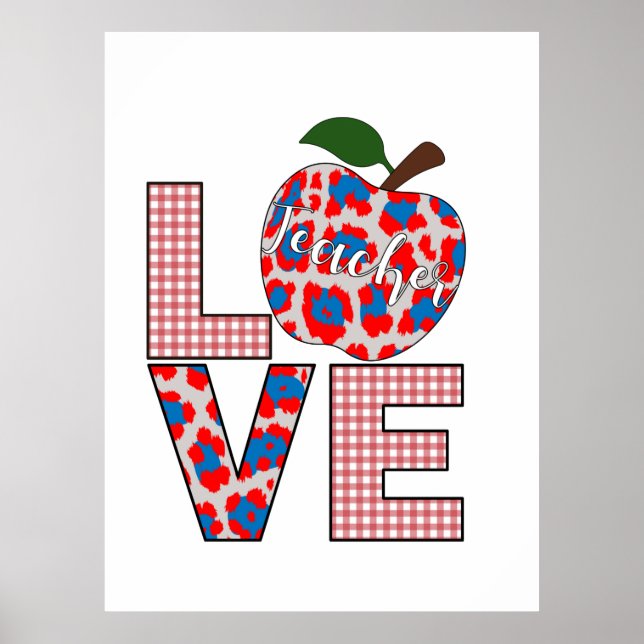 Poster Enseignant Art Amour Enseignement (Devant)