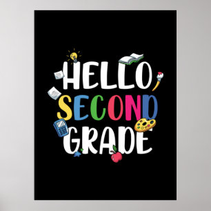 Poster Enseignant de 2e année Bonjour 2e année