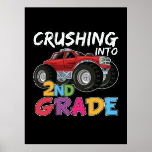 Poster Enseignant de 2e année qui se précipite en 2e anné