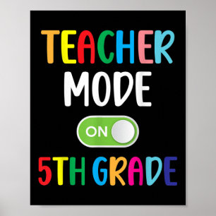 Poster Enseignant de 5e année Mode activé sur l'équipe de
