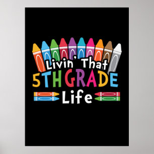 Poster Enseignant de 5e année qui vit en 5e année
