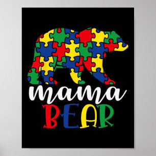 Poster Enseignant de soutien pour l'autisme femmes enfant
