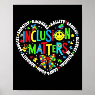 Poster Enseignant d'éducation spéciale en inclusion autis