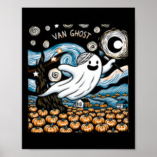 Poster Enseignant en art fantôme Halloween 2