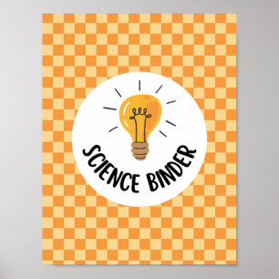 Poster enseignant encart de classeur de sciences ou affic
