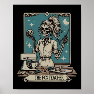 Poster Enseignant Fcs Squelette Halloween Famille Et Cons