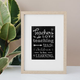 Poster Enseignant qui aime l'enseignement