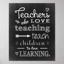 Poster Enseignant qui aime l'enseignement