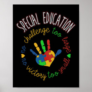 Poster Enseignant Spécial En Éducation Et En Sensibilisat