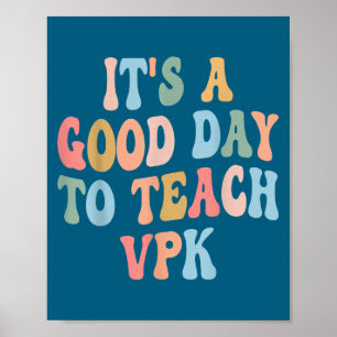 Poster Enseignant Vpk Retour à l'école Premier Jour D'ens
