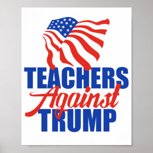 Poster Enseignants contre Trump Élection 2024 Politique