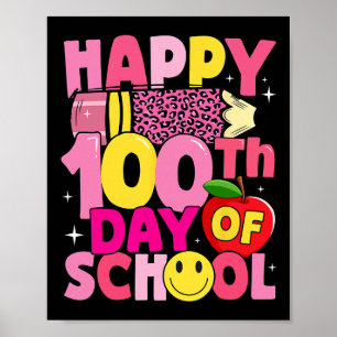 Poster Enseignants Enfants Joyeux 100E Jour De L'École Pi