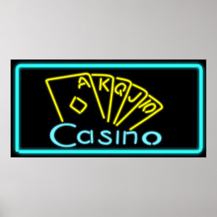 Poster Enseigne au néon de casino