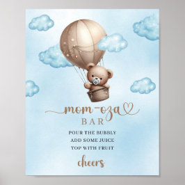 Poster Enseigne Brown en peluche montgolfière maman-osa b