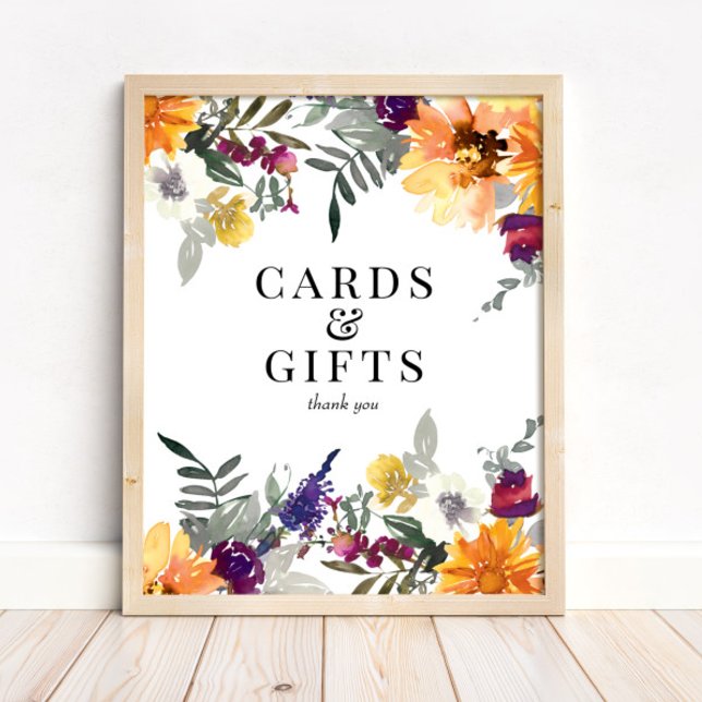 Poster Enseigne Cartes & Cadeaux Tournesol Fleur Sauvage (Créateur téléchargé)