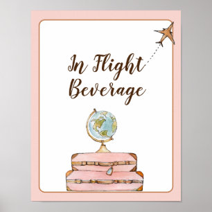 Poster Enseigne de bar des boissons en vol Shower de mari