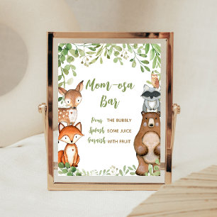 Poster Enseigne de bar Maman Osa pour Baby Shower Bois Ve
