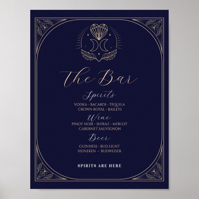 Poster Enseigne de bar Signe de tarot Réception de mariag (Devant)