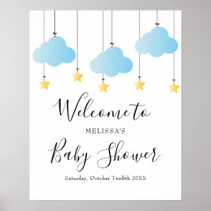 Poster Enseigne de bienvenue pour Baby Shower Twinkle Twi