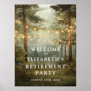 Poster Enseigne de bienvenue pour la fête de retraite ave