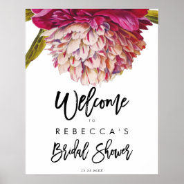 Poster enseigne de bienvenue pour une baby shower champêt