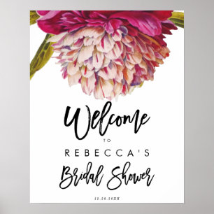 Poster enseigne de bienvenue pour une baby shower champêt