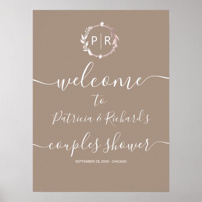 Poster Enseigne de bienvenue pour une fête prénatale pour (Devant)