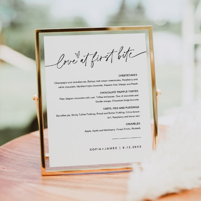 Poster ENSEIGNE DE DESSERT EVERLEIGH Amour à la première  (Créateur téléchargé)