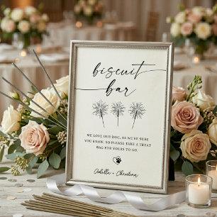 Poster Enseigne de mariage Bar de biscuits friandises pou