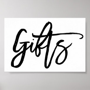Poster Enseigne de mariage chic lettrage pour cadeaux