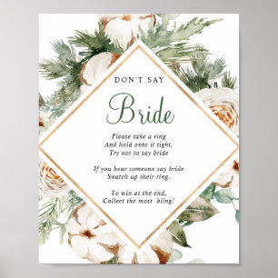 Poster Enseigne de mariage de demoiselle d'honneur de l'h
