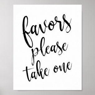 Poster Enseigne de mariage noir et blanc 8x10