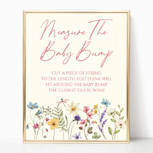 Poster Enseigne de mesure du ventre de bébé pour Baby Sho