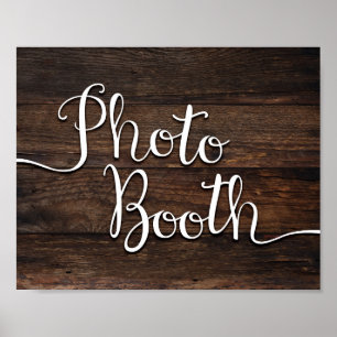 Poster Enseigne de Photobooth Rustique Chic à Imprimer