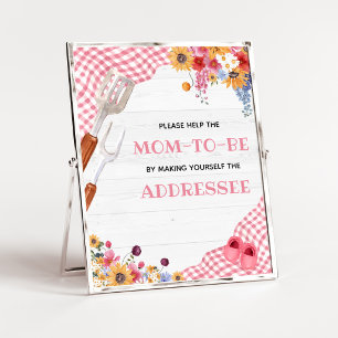 Poster Enseigne de station d'enveloppe de Baby Shower Bar