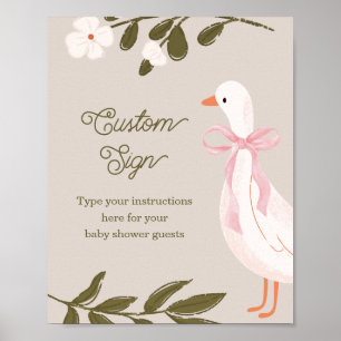 Poster Enseigne de table personnalisée pour Baby Shower C