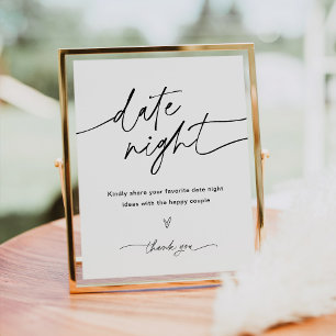 POSTER ENSEIGNE D'IDÉES DE SOIRÉE EN AMOUREUX D'EVERLEIGH