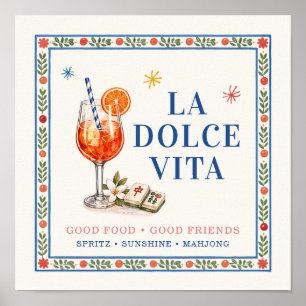Poster Enseigne La Dolce Vita Spritz & Stacks