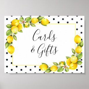Poster Enseigne Main Squeeze Lemon Cartes et Cadeaux