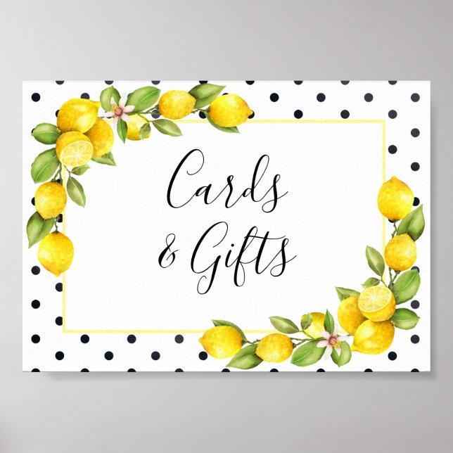 Poster Enseigne Main Squeeze Lemon Cartes et Cadeaux (Devant)