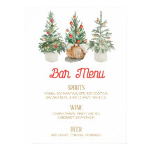 ENSEIGNE menu BAR de Noël sapins