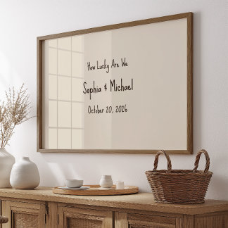 Poster Enseigne murale personnalisée "Quelle chance nous 
