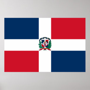 Poster Enseigne Navale De La République Dominicaine, Domi