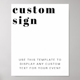 Poster Enseigne personnalisable moderne gras RILEY Retro