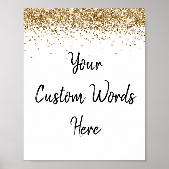 Poster Enseigne personnalisée de joyeux anniversaire Prop (Devant)