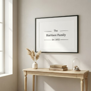 Poster Enseigne personnalisée de nom de famille de ferme