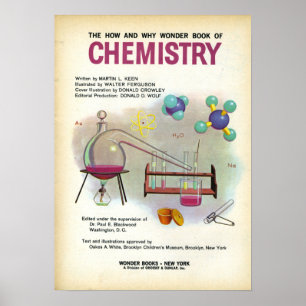 Poster Enseignement en chimie à l'école vintage